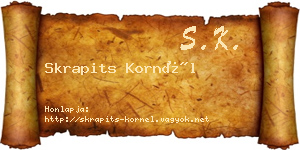 Skrapits Kornél névjegykártya